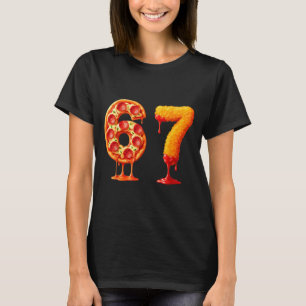 Funny 6 7 Zza Nugget Meme Six Seven 67 Food Lovers T-Shirt