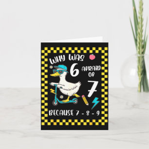 Funny 6 Afraid Of 7 Silly Goose Six Seven 67 Meme  Card