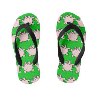 Funny 6 Cartoon Pig Choose Colour Kids Flip Flop