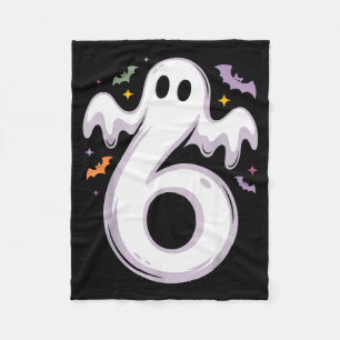 Funny 6 Ghost Meme Halloween Costume Matching Desi Fleece Blanket