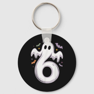 Funny 6 Ghost Meme Halloween Costume Matching Desi Keychain