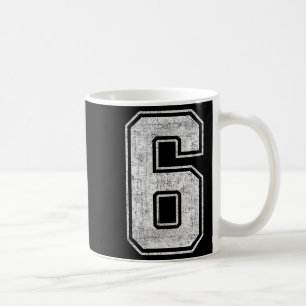 Funny 6 Number Six Graphic Group Halloween Birthda Coffee Mug