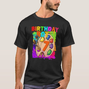 Funny 6Th Birthday Boy Art Painting B-Day 6 Year O T-Shirt