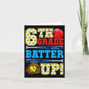Funny 6th Grade Batter Up Softball First Day Of Sc Card