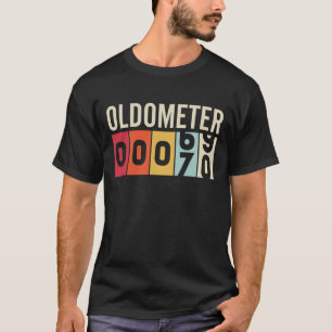 Funny 70 Years Old Oldometer Vintage 70Th Birthday T-Shirt