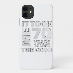 Funny 70 years old saying quote iPhone 11 case