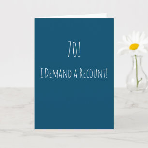 Funny 70th Birthday Card