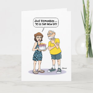Funny 70th Birthday Card for Men