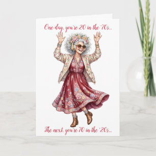 Funny 70th Birthday Card for Women