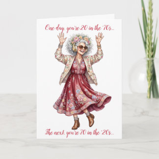 Funny 70th Birthday Card for Women