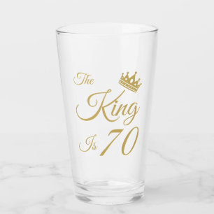 Funny 70th Birthday For Men Glass