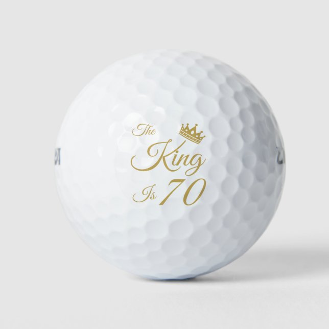 Funny 70th Birthday For Men Golf Balls (Front)