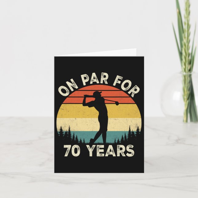 Funny 70th Birthday Golf Golfer 70 Year Old Golf B Card (Front)