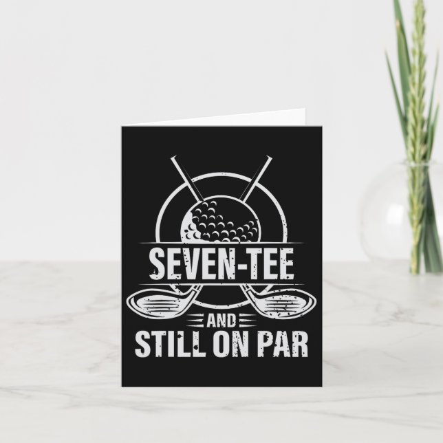 Funny 70th Birthday Golf Pun Golfing 70 Year Old G Card (Front)