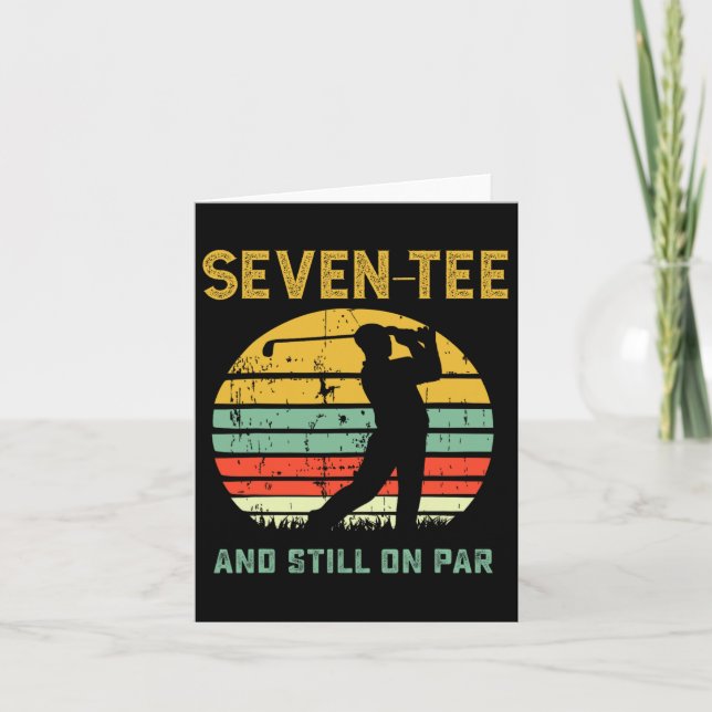 Funny 70th Birthday Golf Pun Golfing 70 Year Old G Card (Front)