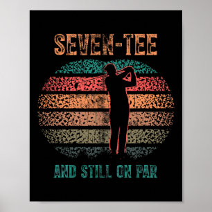 Funny 70th Birthday Golf Pun Golfing 70 Year Old G Poster