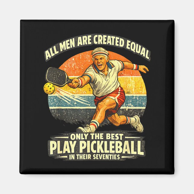 Funny 70th birthday pickleball player 70 years old magnet (Front)