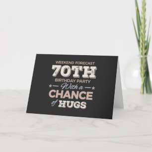 Funny 70th birthday sayings card