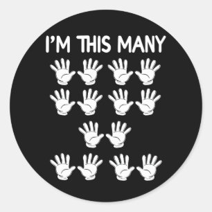 Funny 70th Birthday This Many Hand For 70 Year Old Classic Round Sticker