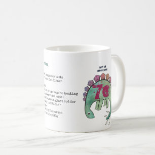Funny 70th Personalized 'When I was Your Age' Man Coffee Mug