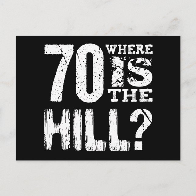 Funny 70th Year Birthday Save the Date V05F Announcement Postcard (Front)