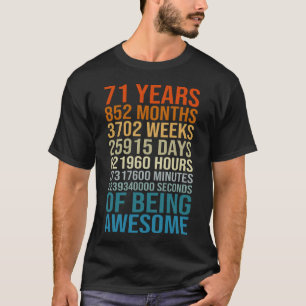 Funny 71st Birthday 71 Old Meter 71 Year Old T-Shirt