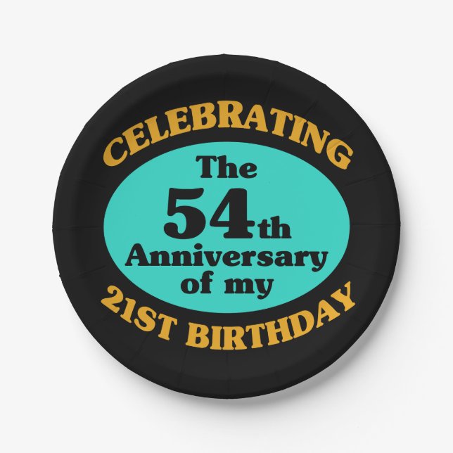 Funny 75th Birthday Gag Gift Paper Plate (Front)
