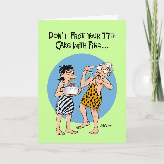 Funny 77th Birthday Card (Front)