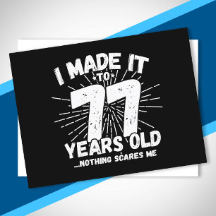 Funny 77th Birthday Quote Sarcastic 77 Year Old Postcard