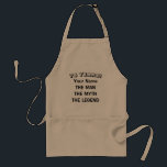 Funny 78th Birthday apron for husband or grandpa<br><div class="desc">The man myth legend funny 78th Birthday apron for men. Funny quote with age number. Cute present for seventy eight year old men; best dad, uncle, legendary grandpa, brother, co worker, colleague, father, grandfather, friend, family member, grillmaster, chef etc. Customizable age number, slogan and colour. Fun seventy eighth Birthday party...</div>