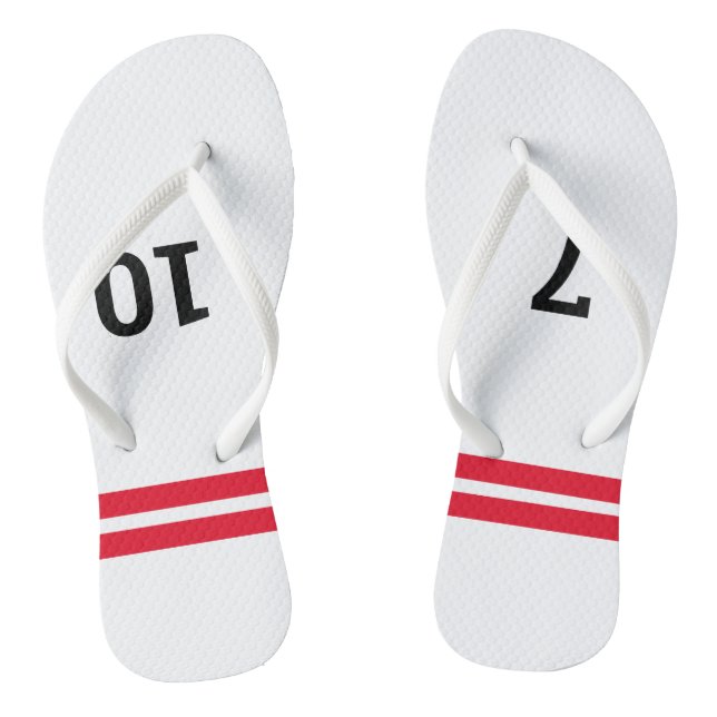 Funny 7-10 Split Bowling Pins | Bowling Shoes Flip Flops (Footbed)