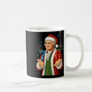 Funny 7-6 6-7 George Washington Santa 67 Meme Chri Coffee Mug