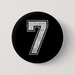 Funny 7 Number Seven Graphic Group Halloween Birth 2 Inch Round Button