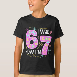 Funny 7 Year Old Birthday I Was 6 Now I'm 7 Meme T T-Shirt