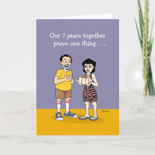Funny 7th Anniversary Card
