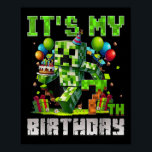 Funny 7th Birthday 7 Year Old Pixel Art Gamer Boys Poster<br><div class="desc">Funny 7th Birthday 7 Year Old Pixel Art Gamer Boys Kids</div>