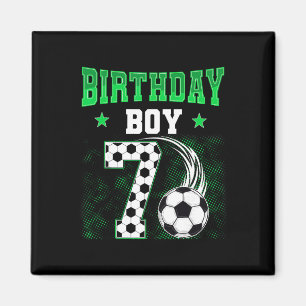 Funny 7th Birthday Boy Soccer Theme Party 7 Year O Magnet