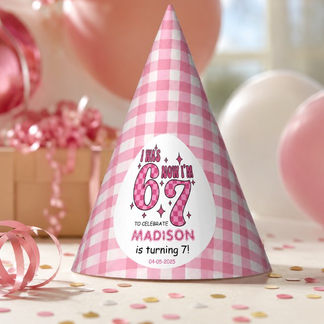 Funny 7th Birthday | “I Was 6, Now 7” Party Hat (Funny 7th Birthday | “I Was 6, Now 7” Party Hat
)