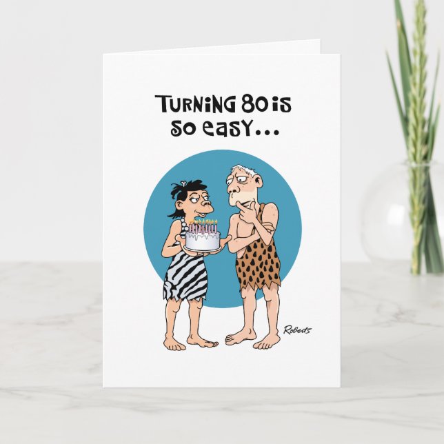 Funny 80e carte d'anniversaire (Devant)