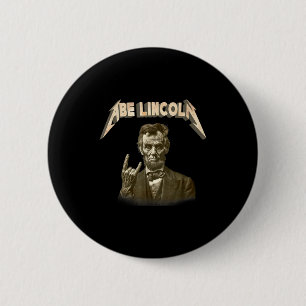 Funny 80s Metalcore Heavy Metal Music Band Abraham 2 Inch Round Button
