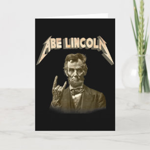 Funny 80s Metalcore Heavy Metal Music Band Abraham Card