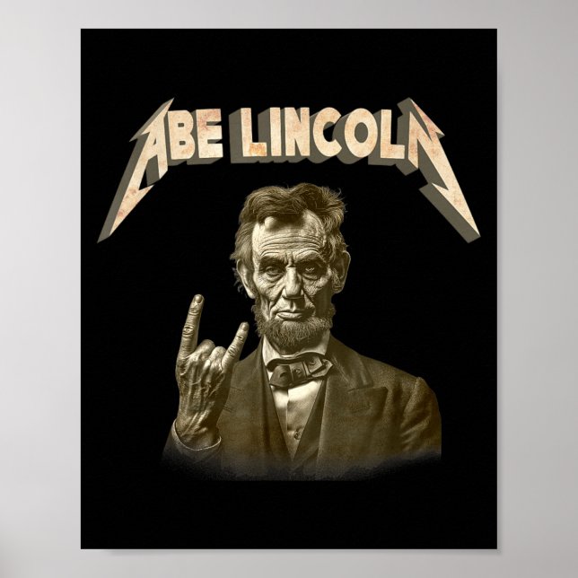 Funny 80s Metalcore Heavy Metal Music Band Abraham Poster (Front)