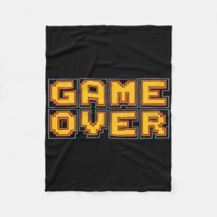 Funny 80s Retro Arcade Video Game Nostalgia Gamer  Fleece Blanket