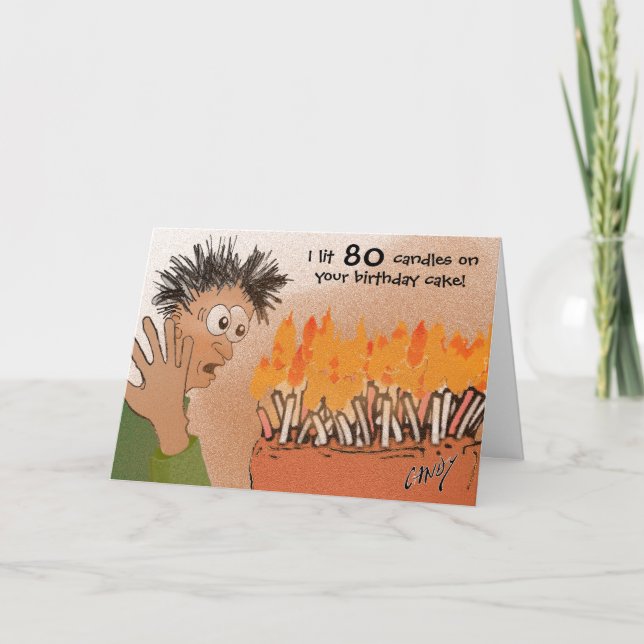 Funny 80th birthday card. card (Front)