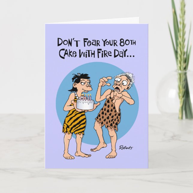 Funny 80th Birthday Card for Men (Front)