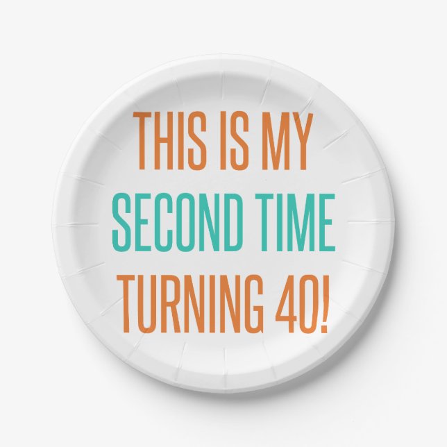 Funny 80th Birthday For Women Paper Plate (Front)