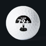 Funny 80th Birthday Gift, 79 Plus one  Golf Balls<br><div class="desc">A 79 Plus One Golf Balls would make a unique and humourous gift for someone who is turning 80 years old. The "79 Plus One" design of the paddle plays on the birthday person's age, with the chequerboard pattern adding a fun and playful element. Pickleball paddles are a popular gift...</div>