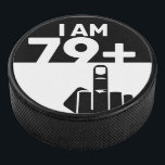 Funny 80th Birthday Gift, 79 Plus one Hockey Puck<br><div class="desc">A 79 Plus One Hockey Puck would make a unique and humourous gift for someone who is turning 80 years old. The "79 Plus One" design of the paddle plays on the birthday person's age, with the chequerboard pattern adding a fun and playful element. In addition to being a functional...</div>
