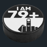 Funny 80th Birthday Gift, 79 Plus one Hockey Puck<br><div class="desc">A 79 Plus One Hockey Puck would make a unique and humourous gift for someone who is turning 80 years old. The "79 Plus One" design of the paddle plays on the birthday person's age, with the chequerboard pattern adding a fun and playful element. In addition to being a functional...</div>