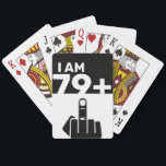 Funny 80th Birthday Gift, 79 Plus one Playing Cards<br><div class="desc">A 79 Plus One Playing Cards would make a unique and humourous gift for someone who is turning 80 years old. The "79 Plus One" design of the paddle plays on the birthday person's age, with the chequerboard pattern adding a fun and playful element. In addition to being a functional...</div>